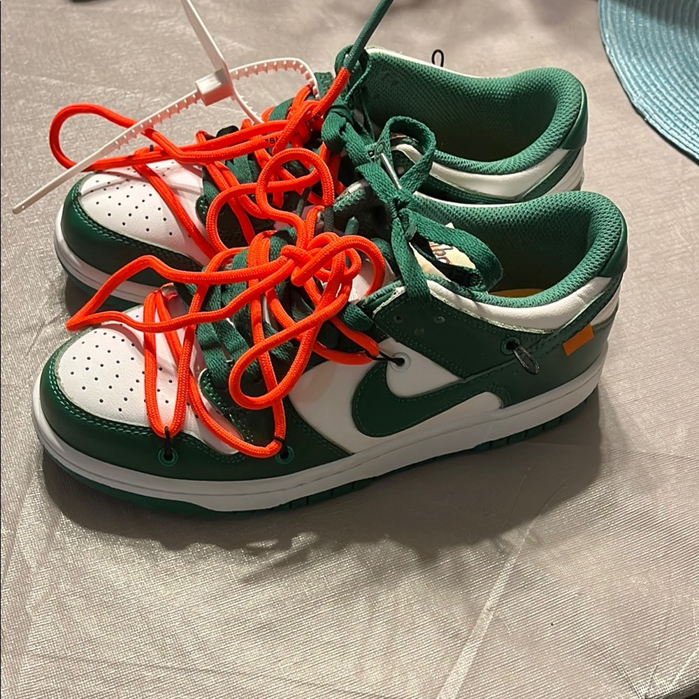 Kids Green and White Sneakers